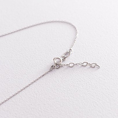 Золотое колье с одним фианитом кол01364 №5