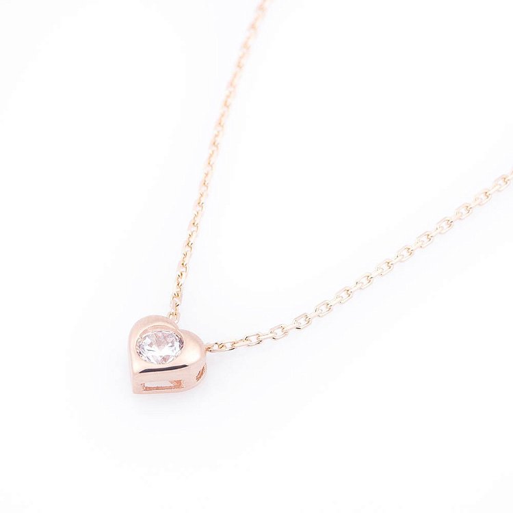 Золоте кольє "Серце з фіанітом" кол01044 від ювелірного магазину Онікс