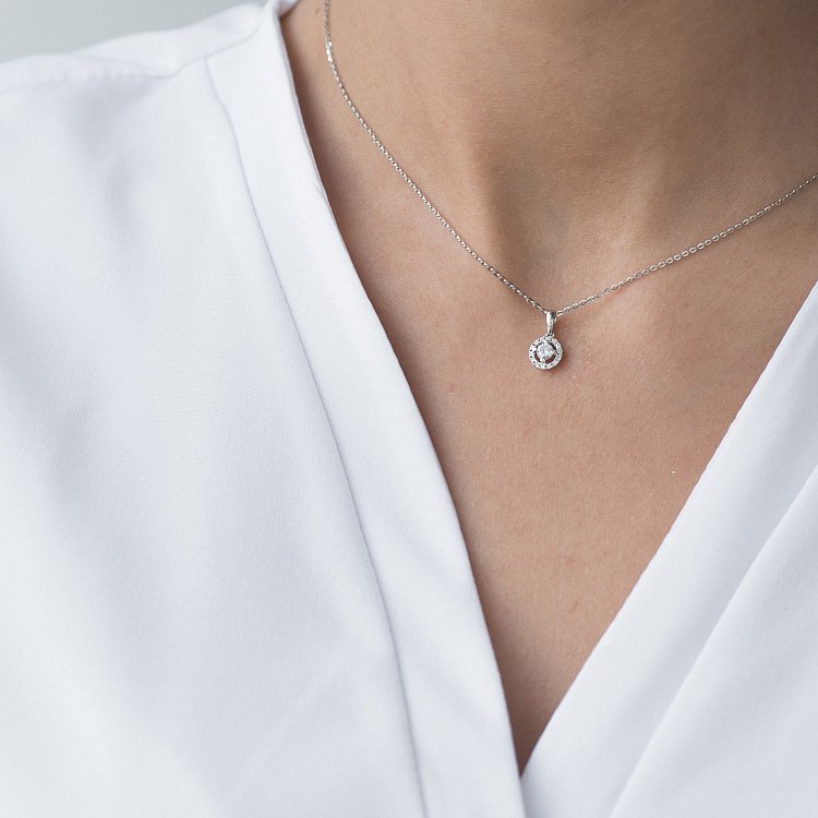 Золотая подвеска с бриллиантами пб0197са от ювелирного магазина Оникс - 1