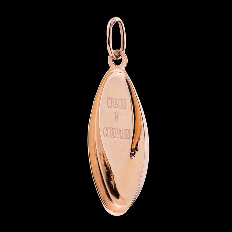 Золотая ладанка (эмаль) п01467 от ювелирного магазина Оникс - 1