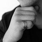 Серебряное текстурное кольцо 7017 от ювелирного магазина Оникс - 2