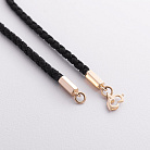 Ювелирный шнурок с золотой застежкой кол02654 от ювелирного магазина Оникс - 3