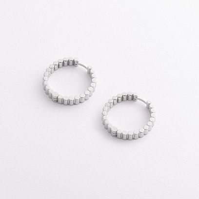 Серебряные серьги - кольца "Katrin" 7253с №3