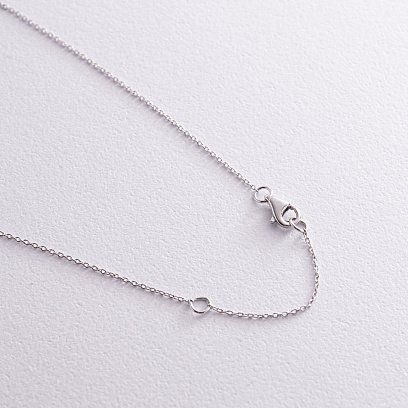 Золоте кольє "Хрестик" з діамантами колб0072di №6