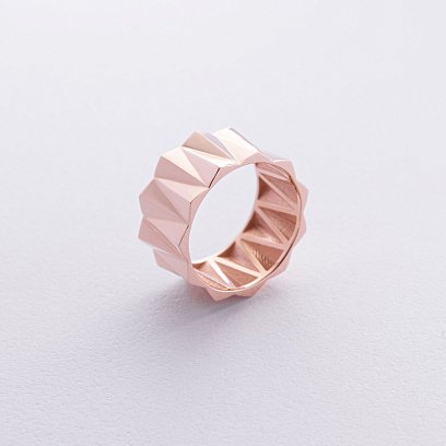 Широка золота каблучка "Christina" к08184