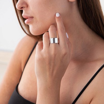 Срібна каблучка "Спаси і збережи" 111323 №4