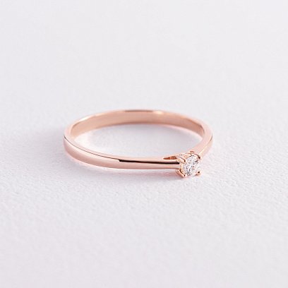 Помолвочное золотое кольцо с бриллиантом кб0403z №2