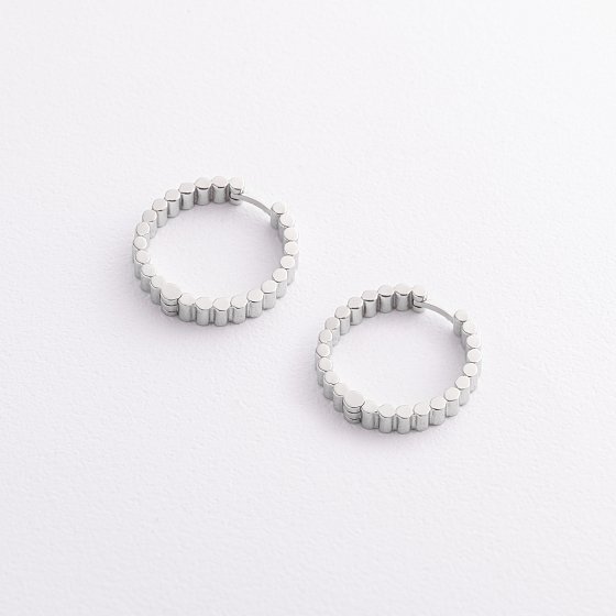 Серебряные серьги - кольца "Katrin" 7253с №3