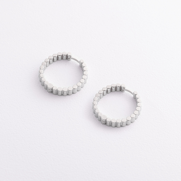 Серебряные серьги - кольца "Katrin" 7253с от ювелирного магазина Оникс - 2