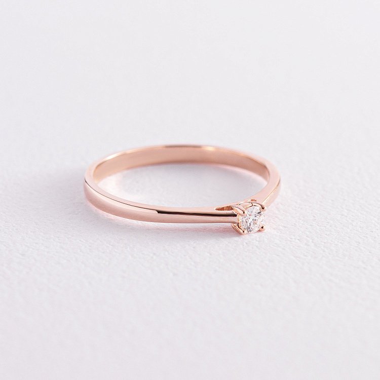 Помолвочное золотое кольцо с бриллиантом кб0403z от ювелирного магазина Оникс - 1