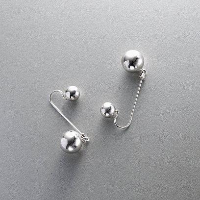 Срібні сережки "Кульки" 121874 №3