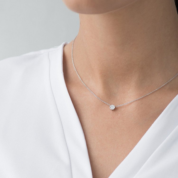 Золотое колье с бриллиантами колб0037ca от ювелирного магазина Оникс