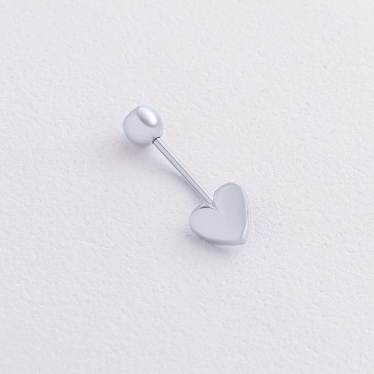 Золотой пирсинг в пупок "Сердечко" (фианит) пир00279 Золотой пирсинг в пупок "Сердечко" (фианит) пир00279 от ювелирного магазина Оникс