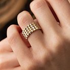 Широкое кольцо "Бьянка" в желтом золоте к07358 от ювелирного магазина Оникс - 5