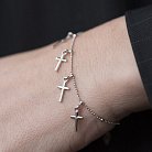 Срібний браслет з хрестиками 141222 от ювелирного магазина Оникс