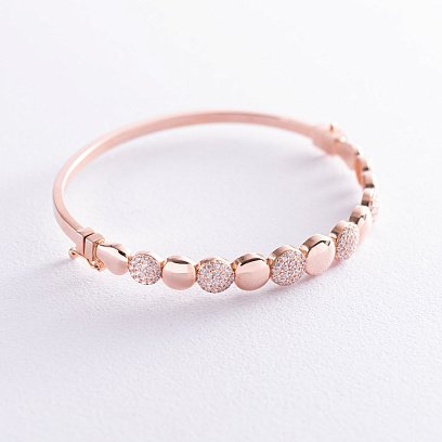 Золотий браслет з фіанітами б03758