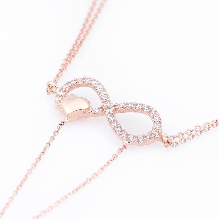 Золотой слейв браслет "Клевер и бесконечность" б02937 от ювелирного магазина Оникс - 1