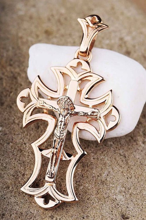 Православний хрест п01679 від ювелірного магазину Онікс - 1