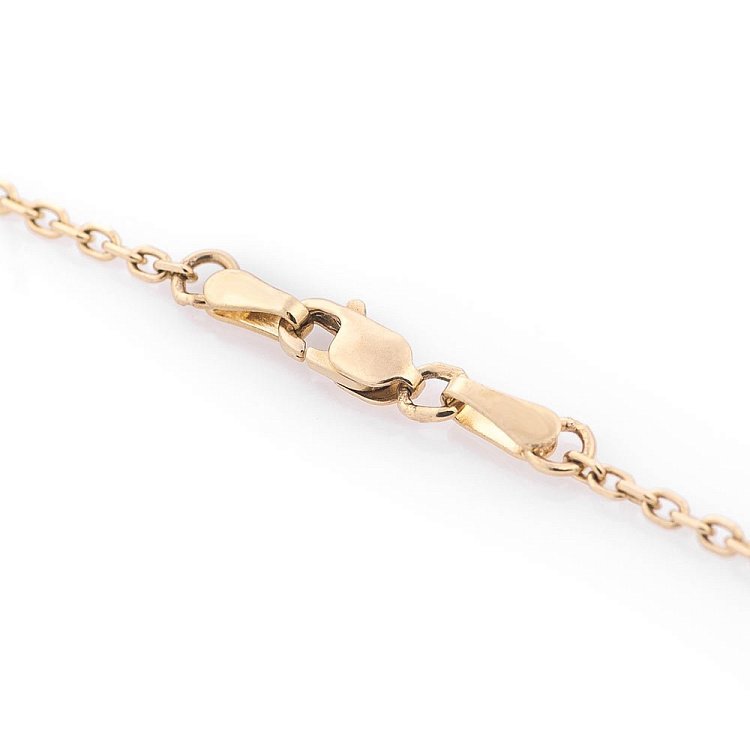 Золотое колье "Сердце с колечком" (фианиты) кол00885 от ювелирного магазина Оникс - 1