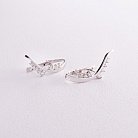 Срібні сережки з фіанітами 121857 от ювелирного магазина Оникс - 2