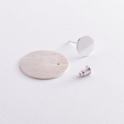 Серебряные серьги - пусеты "Молли" 123039 №5