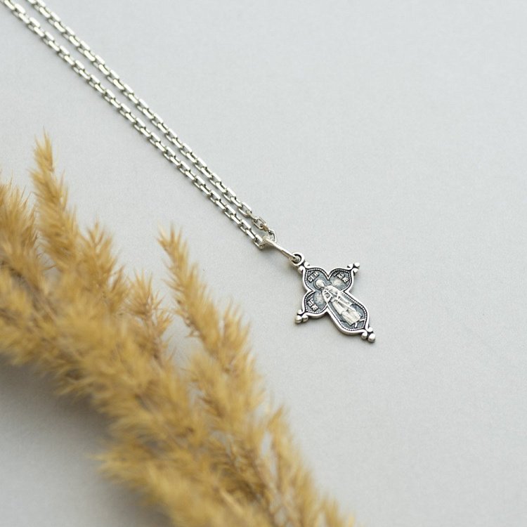 Срібний православний хрестик 131505 від ювелірного магазину Онікс - 4