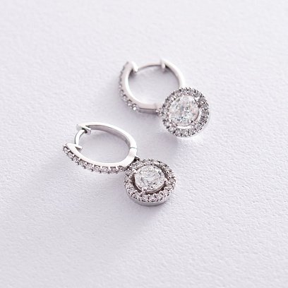 Золоті сережки з діамантами сб0233ri