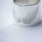 Серебряное кольцо с гравировкой "Крылья" 112143к от ювелирного магазина Оникс - 1