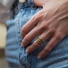 Широкое кольцо "Элизабет" в желтом золоте к07357 от ювелирного магазина Оникс - 11