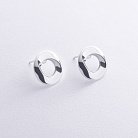 Срібні сережки - пусети "Сяйво" 122880 от ювелирного магазина Оникс - 1