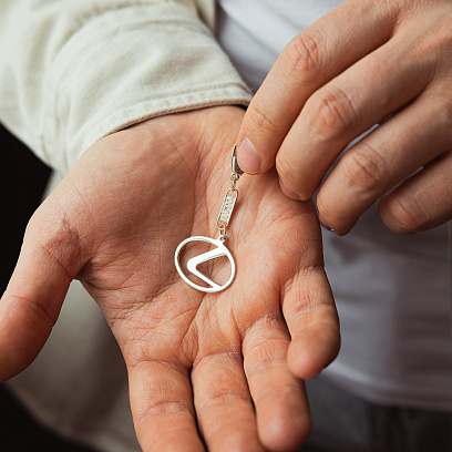 Срібний брелок для машини "Lexus" 9001.1 №3