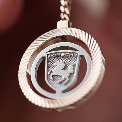 Золотой брелок "Porsche - Порше" бр00063 №4