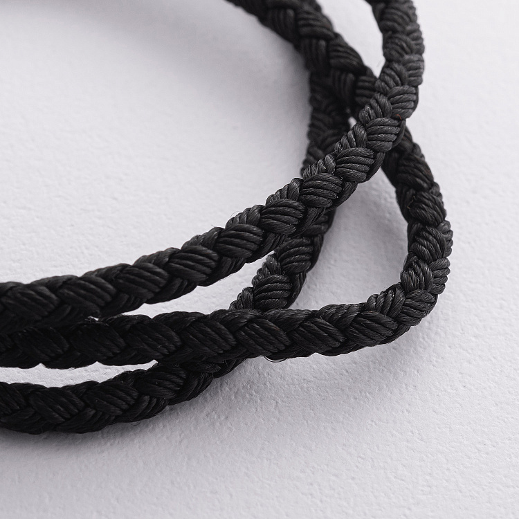 Ювелирный шнурок с золотой застежкой кол02661 от ювелирного магазина Оникс - 1