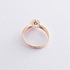 Помолвочное кольцо в красном золоте (фианит) к06605 от ювелирного магазина Оникс - 1