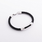 Чоловічий срібний браслет 905-01134ч от ювелирного магазина Оникс