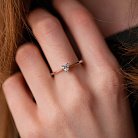 Помолвочное золотое кольцо "Сердце" с бриллиантом кб0399z от ювелирного магазина Оникс - 1