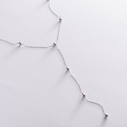 Кольє 2 в 1 "Кульки" в білому золоті кол01981 №2