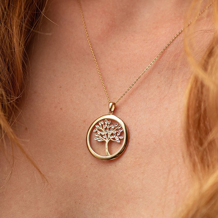 Підвіска "Дерево життя" у жовтому золоті п03973 від ювелірного магазину Онікс - 1