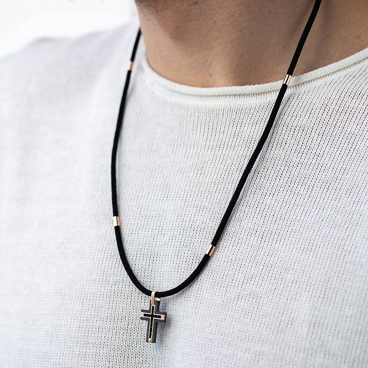 Хрест із червоного золота (циркон, фіаніти) 503-00005/1 від ювелірного магазину Онікс - 5