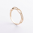 Каблучка "Ланцюжок" у жовтому золоті к08490 от ювелирного магазина Оникс