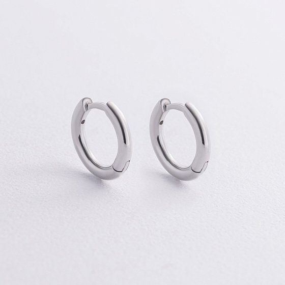 Серьги - кольца в серебре mini 7261 №4