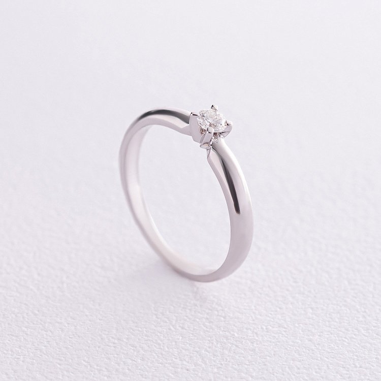 Помолвочное золотое кольцо с бриллиантом кб0413 от ювелирного магазина Оникс