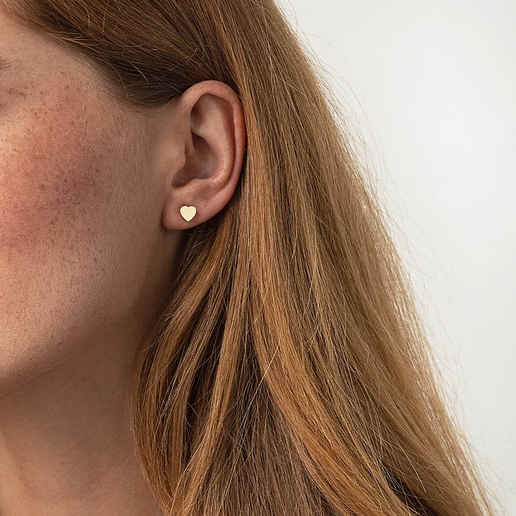 Золоті сережки - пусети "Сердечка" с06192 від ювелірного магазину Онікс - 3