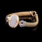 Ексклюзивний золотий браслет з фіанітами (плетіння "Попкорн") б02013 от ювелирного магазина Оникс - 1