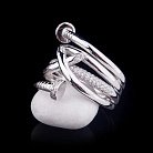Серебряное кольцо "Гвоздики" с фианитами 111819 от ювелирного магазина Оникс