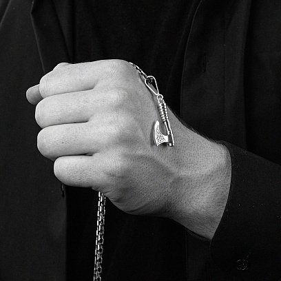 Серебряный кулон "Секира Перуна" 093 №7