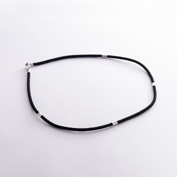 Шовковий шнурок зі срібною застібкою 661 від ювелірного магазину Онікс - 3