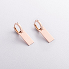 Сережки "Agata" у червоному золоті с09672 от ювелирного магазина Оникс