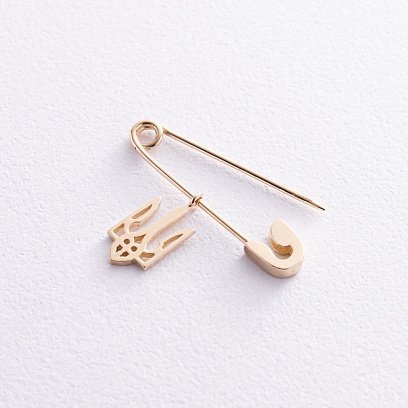 Золотая булавка "Герб Украины - Тризуб" зак00333 №3