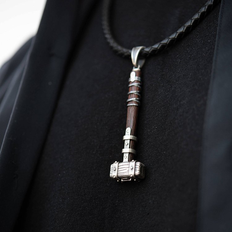 Серебряный кулон "Молот викинга" с эбеном 1116п от ювелирного магазина Оникс - 11